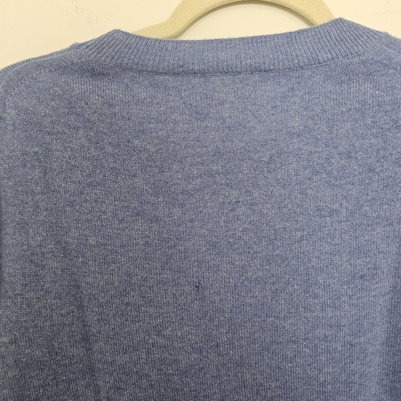 J. Crew 100% Cashmere Blue Crew Neck Sweater - Picture 5 of 5